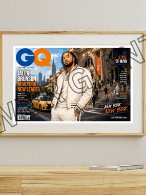 Jalen Brunson NYC GQ Style Poster Print 17x11 NEW YORK KNICKS